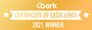 A Picture showing that the company won the Bark Certificate of Excellence award in 2021